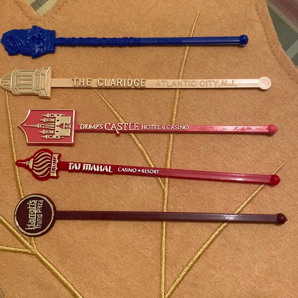 (5) vintage drink stirs